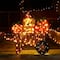 Glitzhome® 36.25" Lighted Fall Pumpkin Wheel Barrow Outdoor Decor with Warm White LED Lights